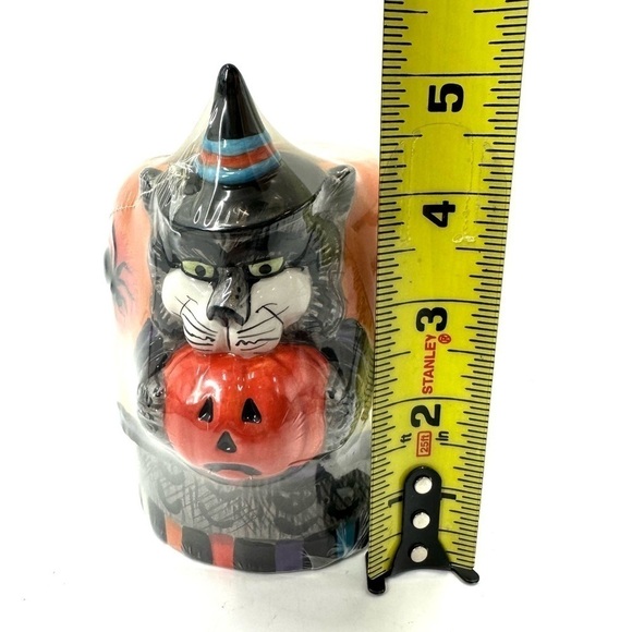 Fitz And Floyd Halloween Essentials Kitty Witches Candle Cat Pumpkin Spider NEW - Picture 8 of 9